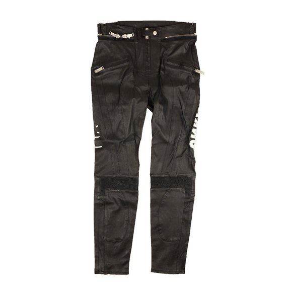 UNRAVEL PROJECT Black Leather Logo Skinny Pants Size 30 $2450 - Picture 1 of 4